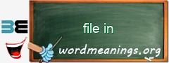 WordMeaning blackboard for file in